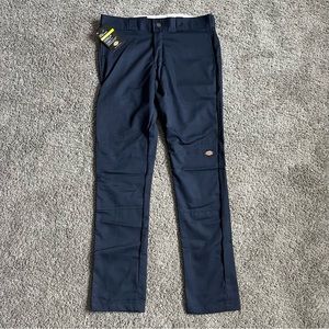 Dickies Skinny Straight Double Knee Work Pants Navy Blue Men’s Size 32X32 NWT